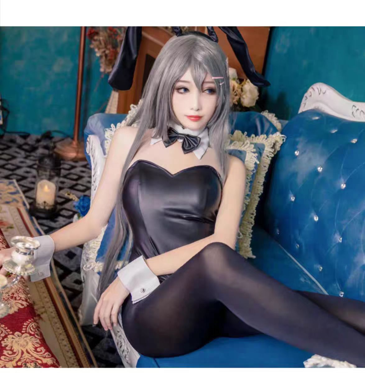 Anime Cosplay Jumpsuit - Seksowny strój króliczka Sakurajima Mai, kostium